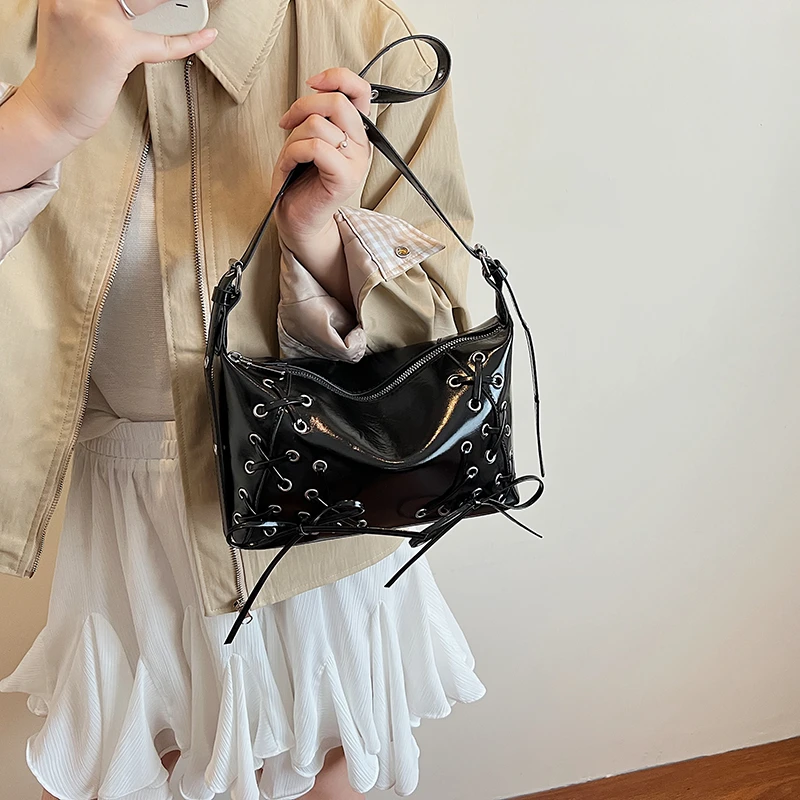 Ladies PU Shoulder Bag Zipper Top Handle Crossbody Purse Lightweight Women Handbags for Daily Use