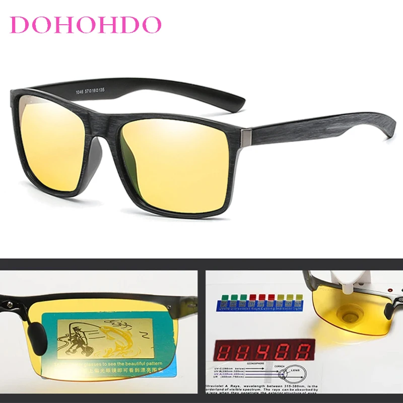 

2026 Brand Designer Night Vision Glasses Polarized Sunglasses UV400 Driver Goggles Anti-glare Driving Goggles Óculos Masculinos