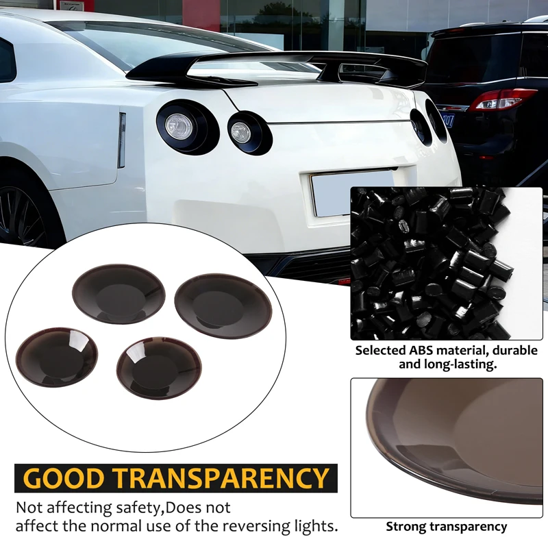Car Rear Lamp Cover Brake Indicator Reversing Lamp Blackened Shell For 2008-2016 Nissan GTR R35 ABS Car Accessories