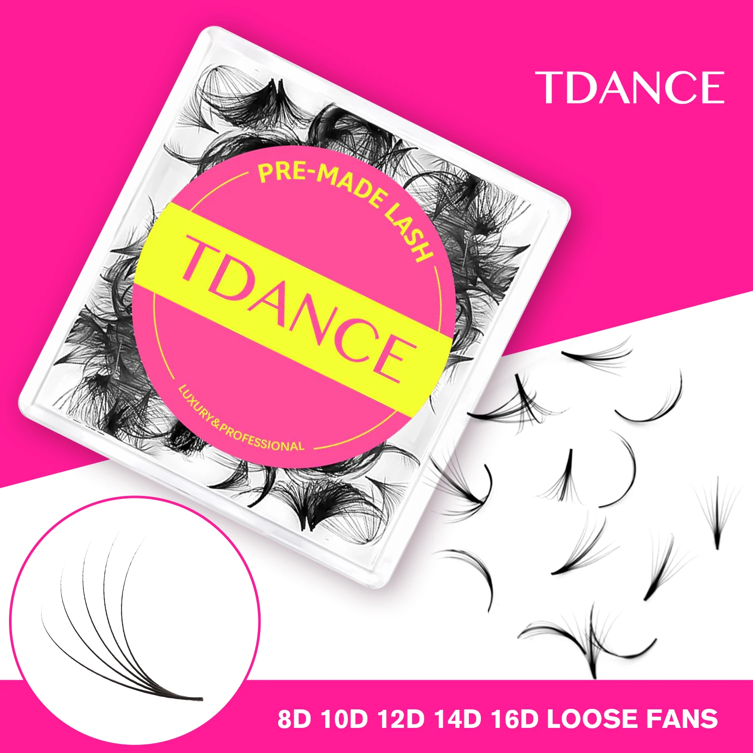 TDANCE 500 Fans Loose Premade Fans 5D 6D 8D 10D Pointy Base Russian Volume Handmade Eyelash Extensions