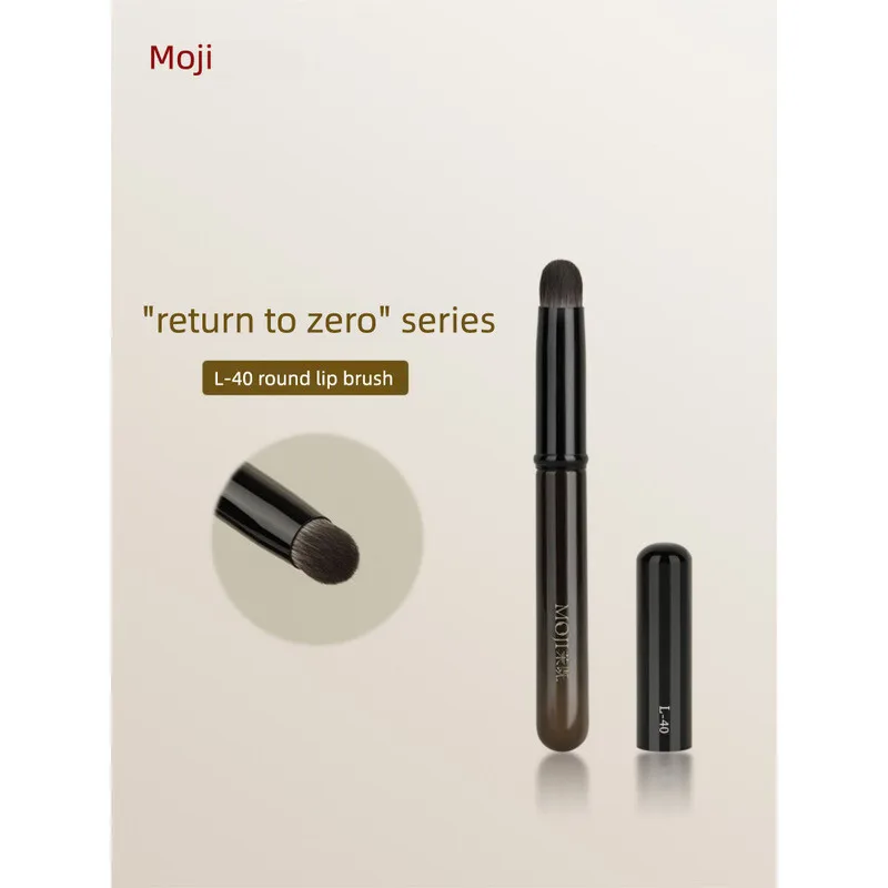 The Moji L40 Round-head Lip Brush Comes With A Small-cap Lip Lipstick Smudging Brush And A Professional Makeup Brush