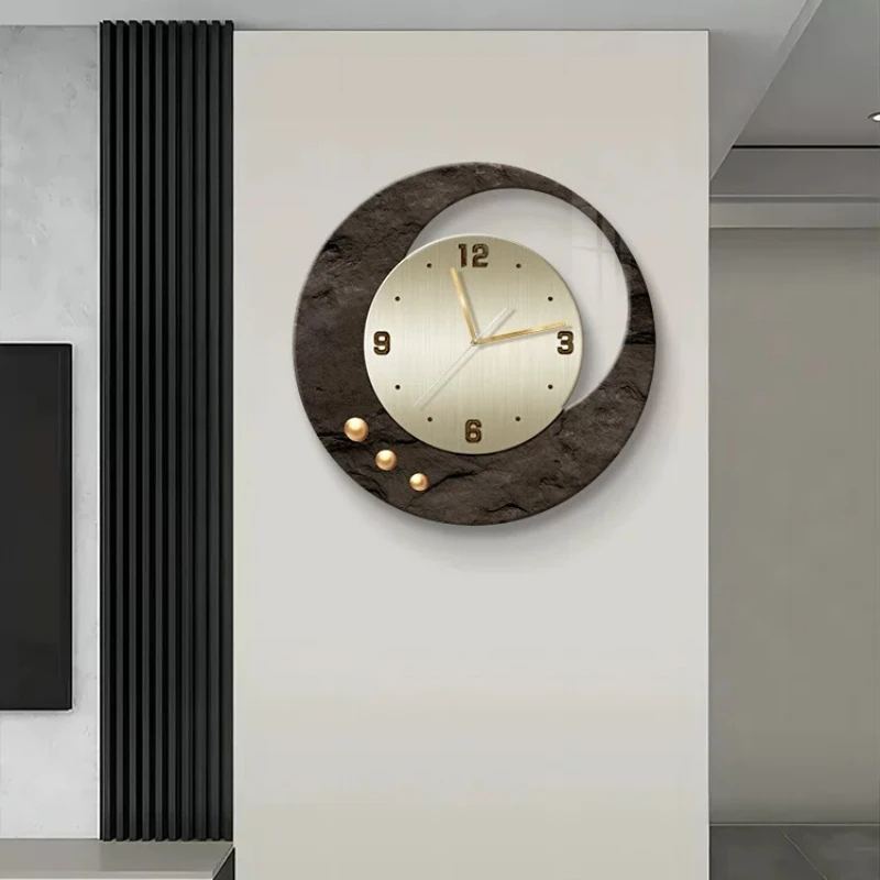 Nordic Minimalist Wall Watch Modern Aesthetic Living Room Luxury Wall Watch Vintage Design Relogio De Parede Room Decorations