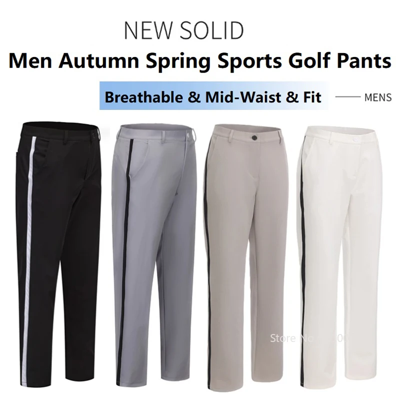 

2025 New Golf Men's Pants New Autumn Spring Sports and Leisure Pants Straight Thick Golf Trousers Elastic Outdoor Sweatpant