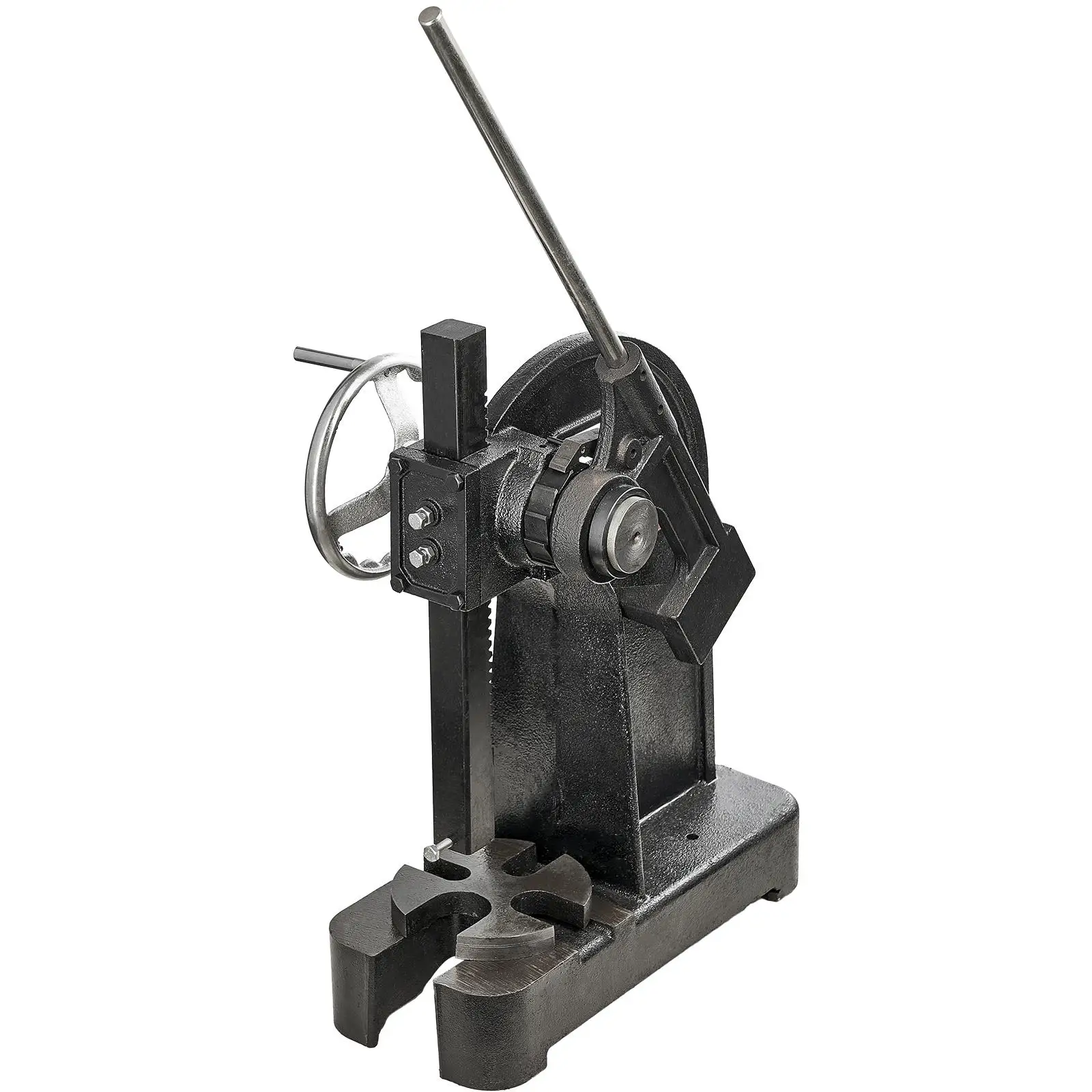 3 Ton Ratchet Arbor Press Manual Cast Iron Desktop Punch Press with Handwheel 12.2 Inch Maximum Height for stamping Bending Stretching and Forming