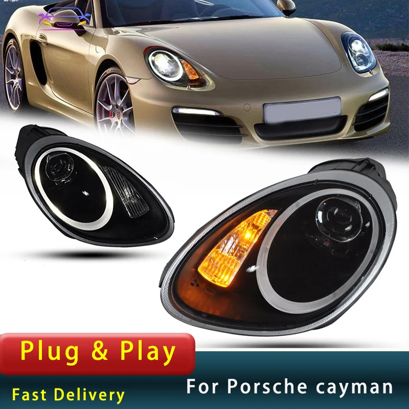 

Car Headlight for Porsche Cayman 718 LED 2016-2023 Boxster DRL Projector Lens Signal Head Lamp Accembly Auto Accessories