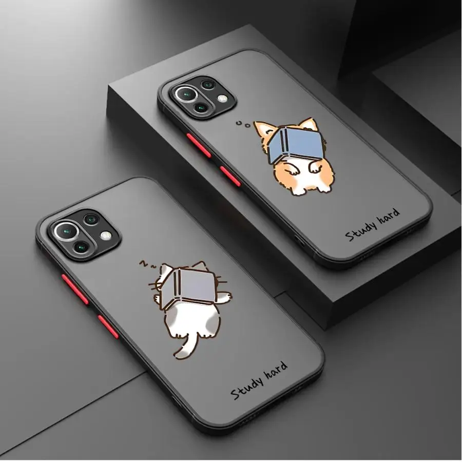 غطاء خلفي للهاتف لهاتف Xiaomi Mi 13 11 Lite 11T 12x 12T 10T 14 13 Pro كلب هريرة لطيف للنوم