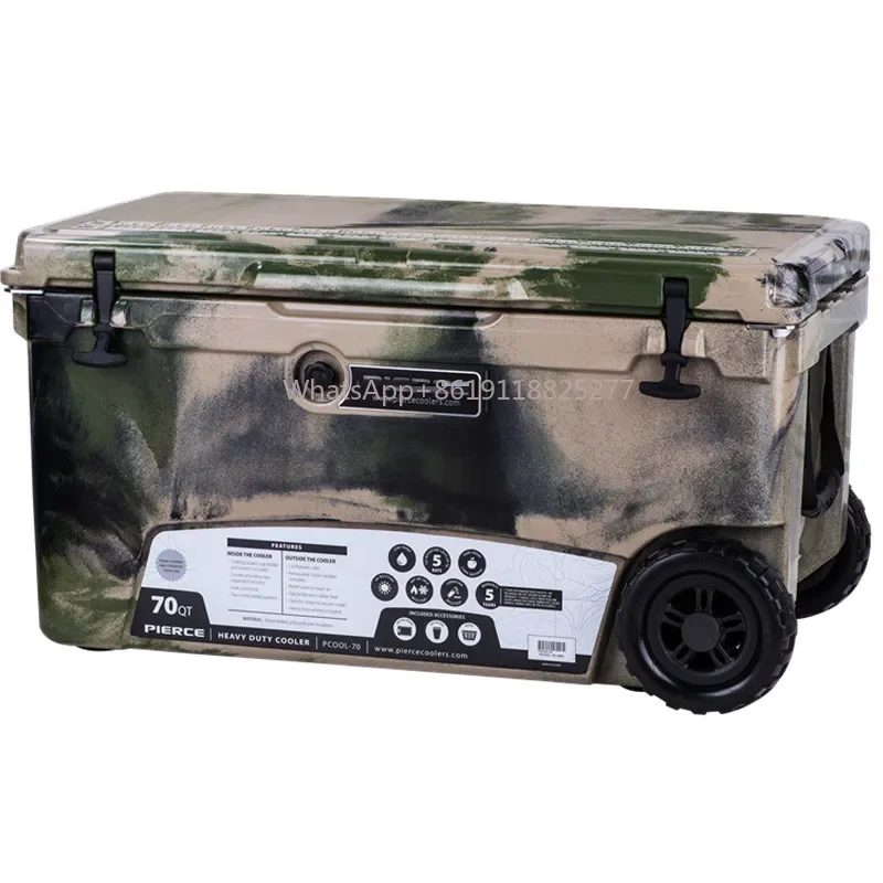 Kuer 70QT  Portable Ice Cooler Box Ice Chest Cooler With Wheels For Food Fruit Sala With High Quality