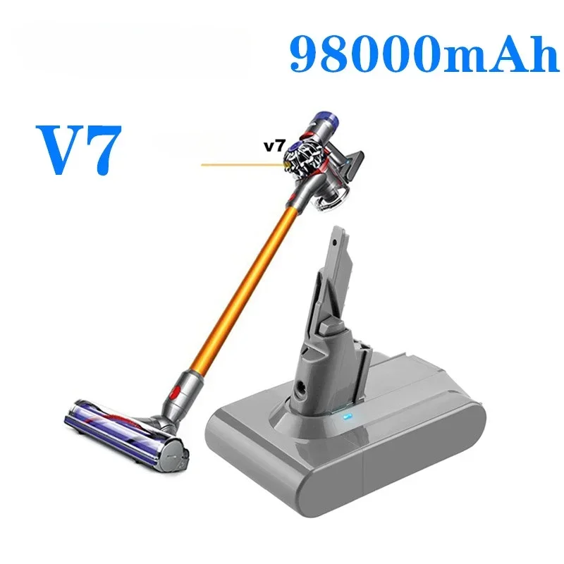 100%Original Ds V7 Bateria 21.6V 98000mAh Li-lon Recarregável para Substituição Animal Pro Aspirador