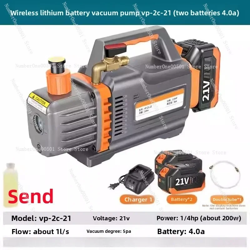 Wireless Lithium Battery Vacuum Pump Portable Rechargeable for A/C Refrigeration Repair Electric Air Evacuation Pump