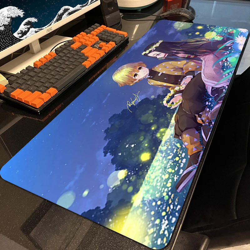 

Demon Slayer Kimetsu No Yaiba XXL Mouse Pad Anime Keyboard Mouse Mat Large Kawaii Mousepad Desk Mat Gaming Accessories Mausepad