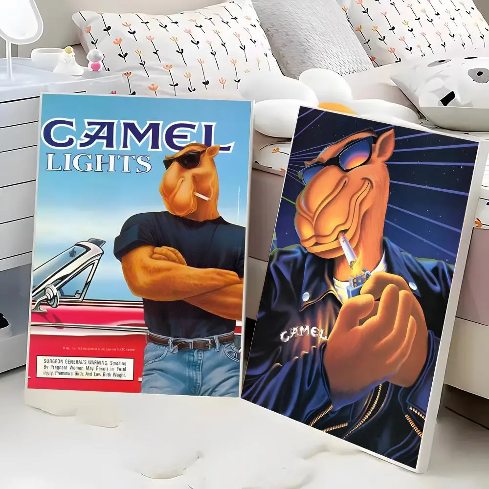 Vintage C-Camel Cigarettes Poster HD Self Adhesive Waterproof Wall Art Ideal for Home Office Dorm Bedroom Great Gift