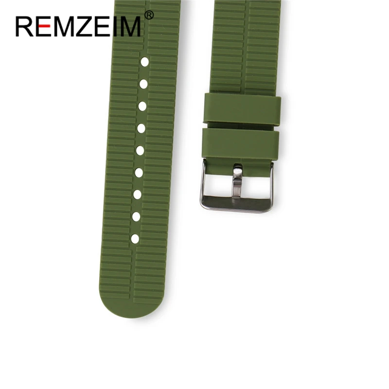 Silicone Watch Straps Rubber Band 18mm 20mm 22mm 24mm Waterproof Watch Belts for Samsung Galaxy Watch 4 for Huawei Watch Gt