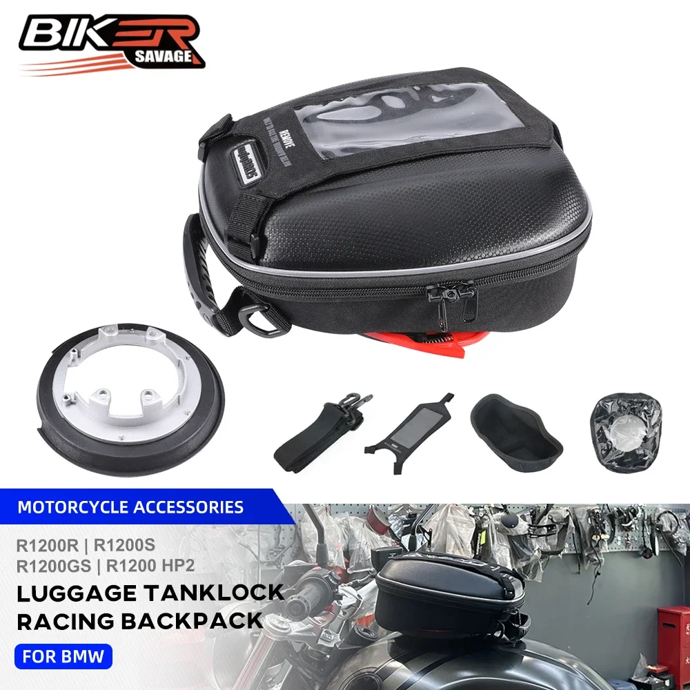 For BMW R1200S R1200GS ADV R1200R R1200 HP2 Sport Tank Bag Luggage Motorcycle Parts Navigation Tanklock Bag Waterproof 2004-2014