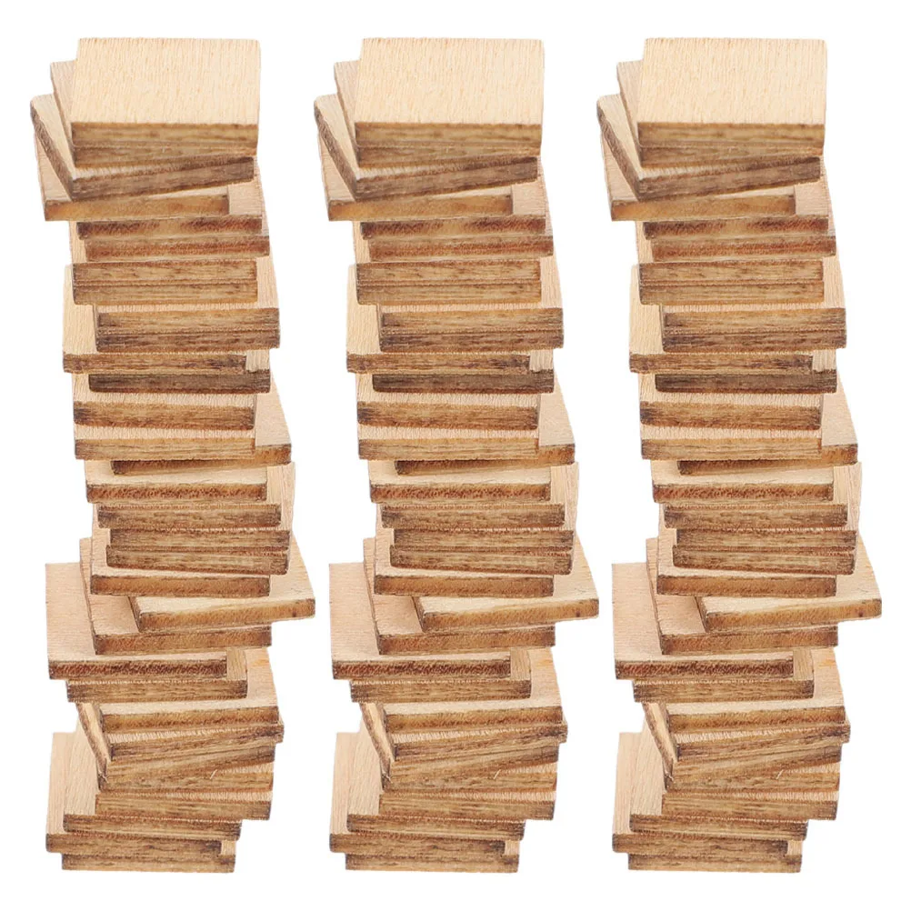 200 sztuk drewnianych kwadratów 4 cm, surowe, naturalne klocki drewniane do rękodzieła, projektów artystycznych dla dzieci, puste ozdoby DIY, dekoracje ścienne