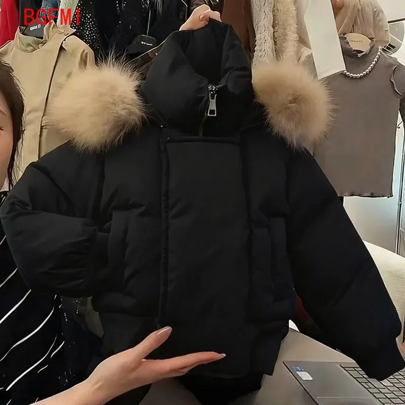 المراهقين الشتاء الأسود القطن أسفل سترة الدفء مقنعين سستة ملابس خارجية فتاة معطف هدية عيد ميلاد 2-11Y السنة الجديدة الاطفال الملابس