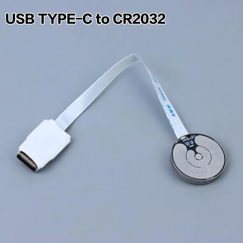 New.USB Type-C to CR2032 Battery Adapter Converter 5-30V Input Lightweight Thin FFC Cable for Travel Outdoor Electronic Use