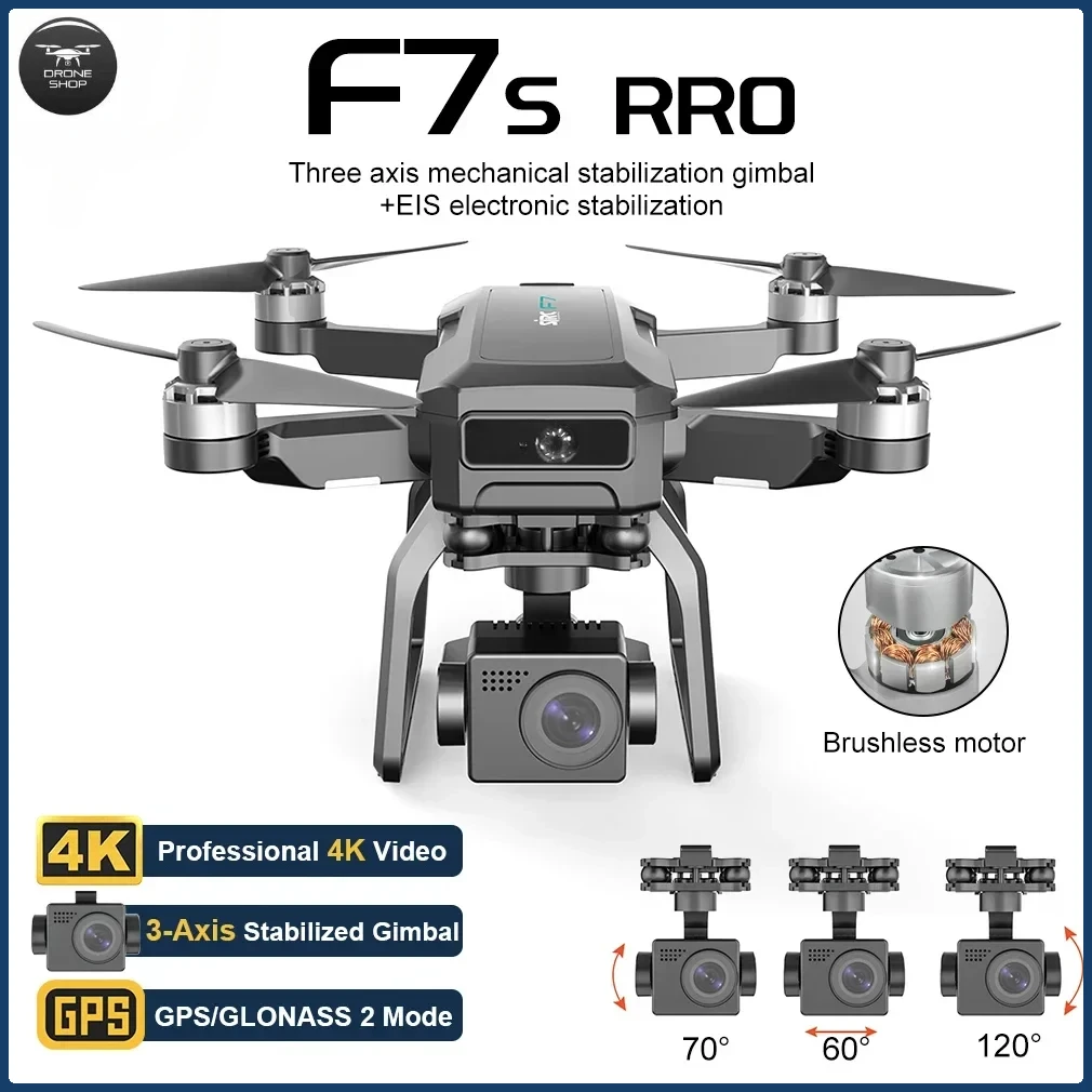 

SJRC F7S/F7 Pro Drone 4K HD Camera Drones 5G GPS EIS Electronic Stabilization Gimbal Helicopter Repeater 3KM Image Dron Toy