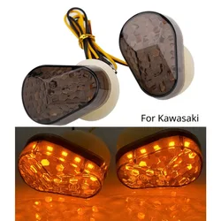 Universal 2Pcs Motorcycle Led Turn Signal Indicator Light Lamp Blinker For Kawasaki ZZR ZX6R ZX7R ZX9R ZX636 ZXI2R ZZR600 ZX12R