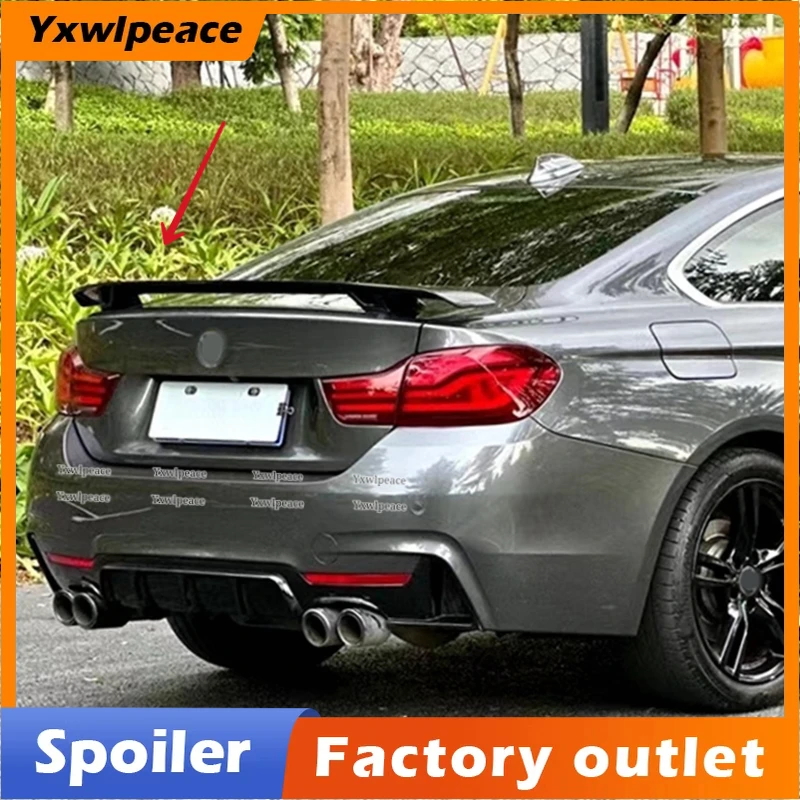 For BMW 4-Series F32 2 Door Coupe 2014-2020 420i 428i 430i ABS Glossy Black Rear Trunk Lip Spoiler Car Accessories