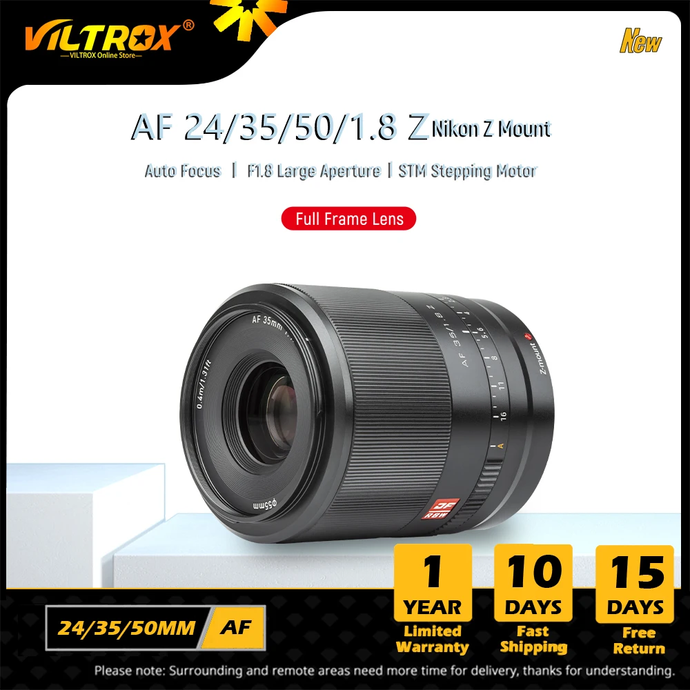 

VILTROX Nikon Full Frame Lens 24mm 35mm 50mm 85mm F1.8 Auto Focus Large Aperture Portrait Lens for Nikon Z Mount Z6 Camera Lens