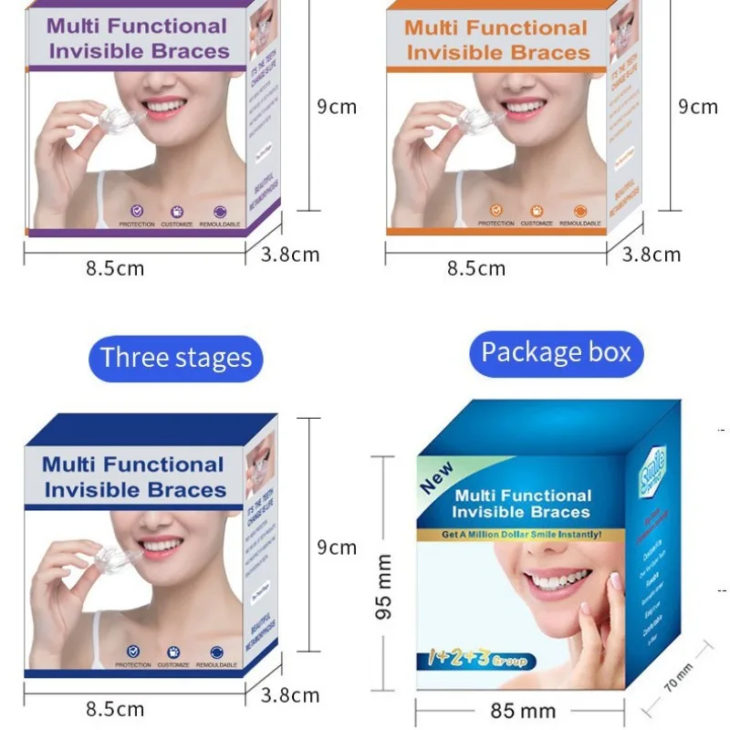 Dental Accessories 3 Stages Dental Braces Teeth Trainer Alignment Mouthpiece Tooth Orthodontic Brace Straightener For Adults