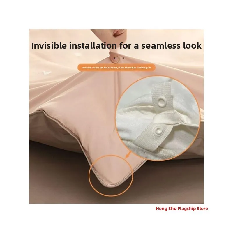 New Fixed Corner Tie Cuff Pillowcase Duvet Cover Removable Mother-Child Buckle Flat Ribbon Home Fabric Sewing DIY Accessories