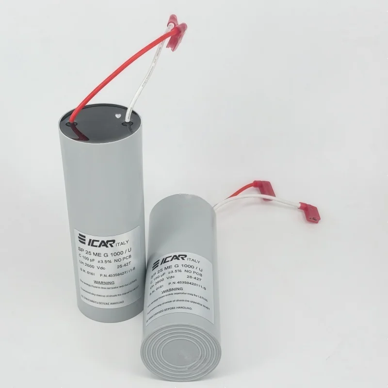 Brand new original 2600vdc 100uf magnetic therapy capacitor defibrillator, capacitor for cardiac treatment 2600v icar 50*140mm