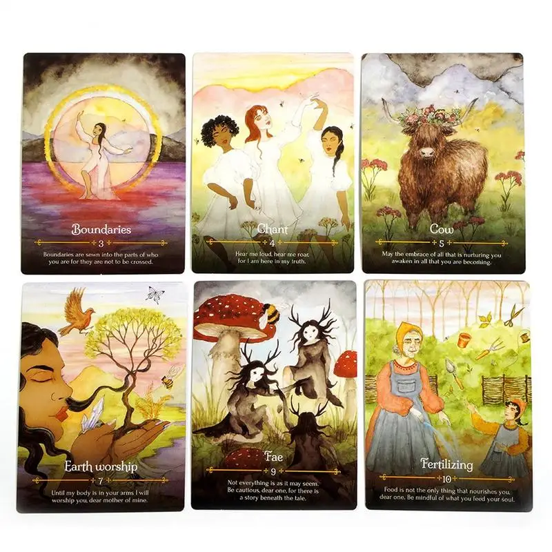 Seasons of the Witch Beltane Oracle Card Deck 44 Fortune Telling Game Cards Fate Divination Tarot Cards Party Board Game