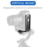 L Shape Bracket Vertical Quick Release Mount Plate for DJI Ronin SC Gimbal, Aluminum Alloy, with Counter Weights Adjust Balance
