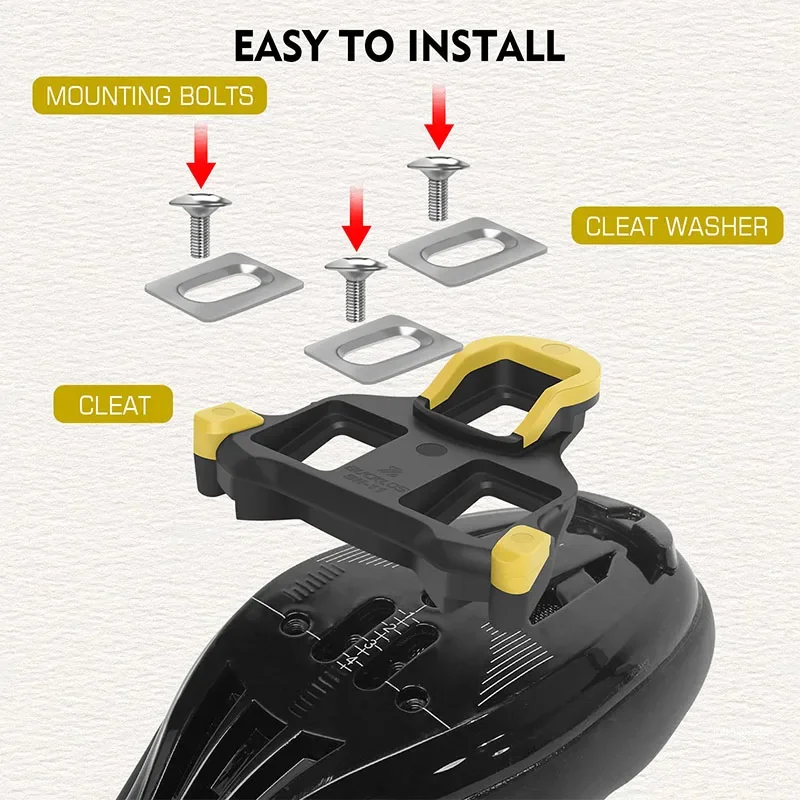 BUCKLOS Fahrrad-Klickpedalklampe für SH10 SH11 SH12 Rennrad Selbstsichernde Pedalklampe für SPD-SL Fahrradschuhklampen – Detail 6