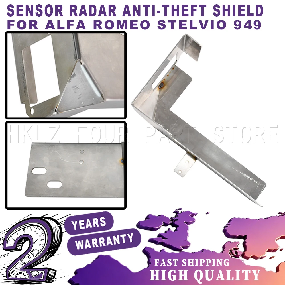 New Stainless Steel Car accessories For Alfa Romeo Stelvio (949) Quadrifoglio Sensor Radar Anti-Theft Shield Connect the bumper