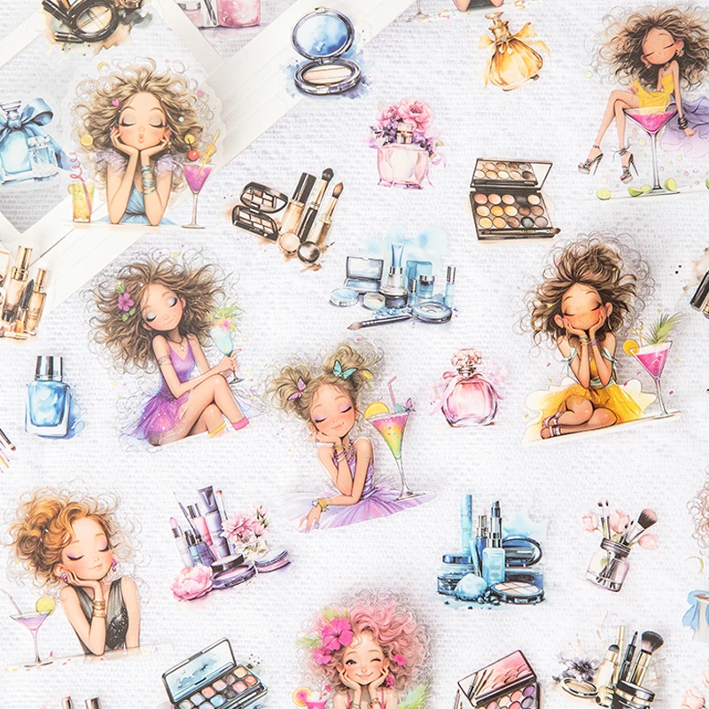 80 Stück Variety Sweetheart Collection Series Girls Beauty Theme PET-Aufkleber Handbuch Material Sticker Pack DIY Kalender Milchprodukte