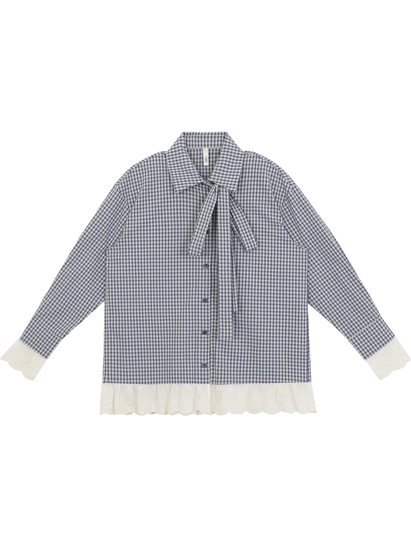 Csa Hoada de Manga Larga a Cuadros Azules para Mujer, Estilo Otoño 2025, Informal, Cómoda, Transpirable, de Aodón, con...