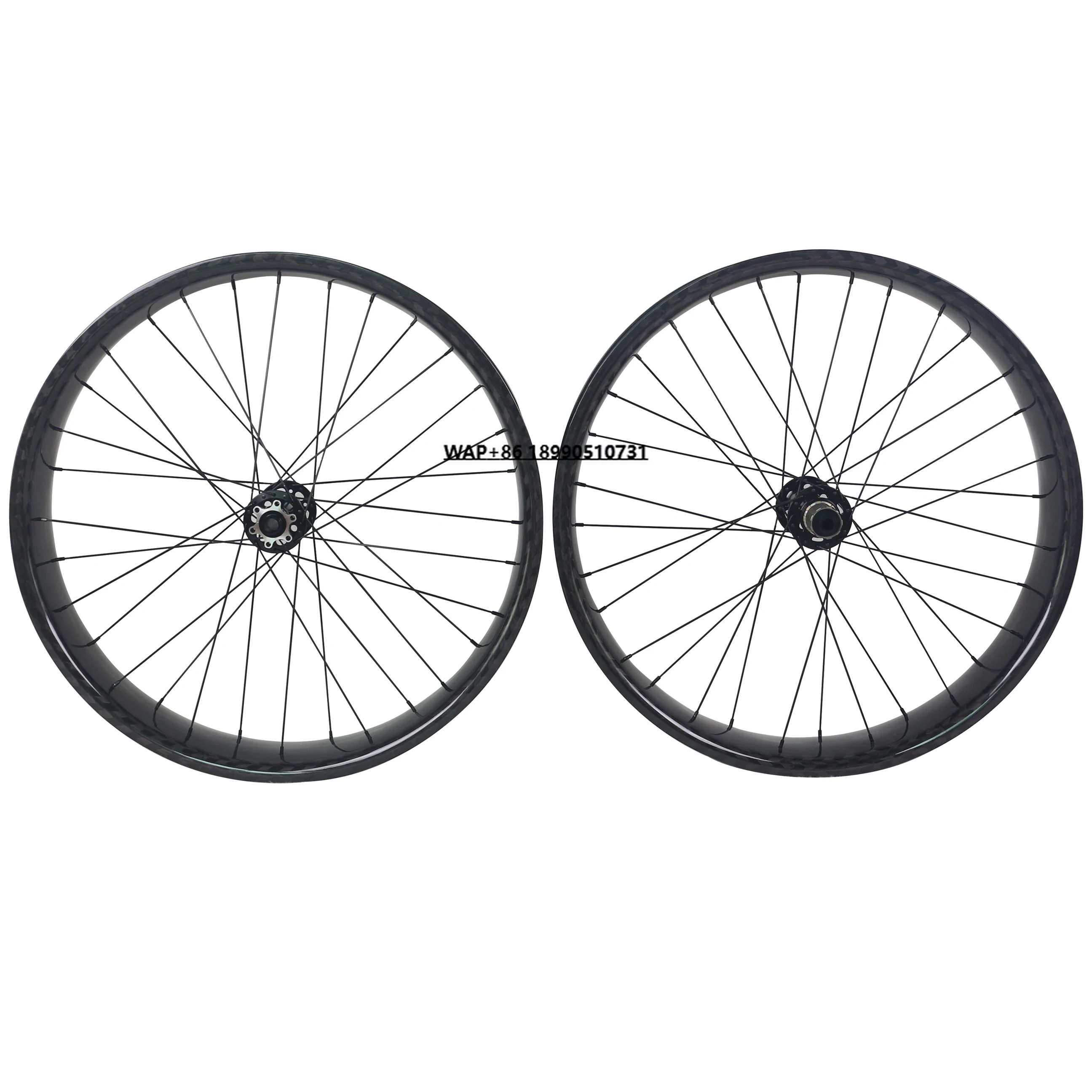 

New Fat Bike Wheelset 6 Bolt Carbon Fiber Wheels 32-32H Bicycle Wheel Carbon Rims with Frame 12K Twill Gloss W001