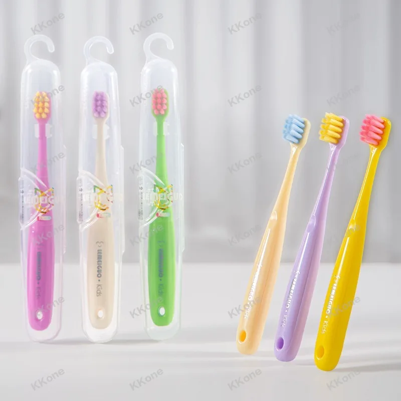 30Pcs Kids Soft Bristle Toothbrush High-End Transparent Box Individually Packaged 6 Colors Available Protect Kids Oral Hygiene