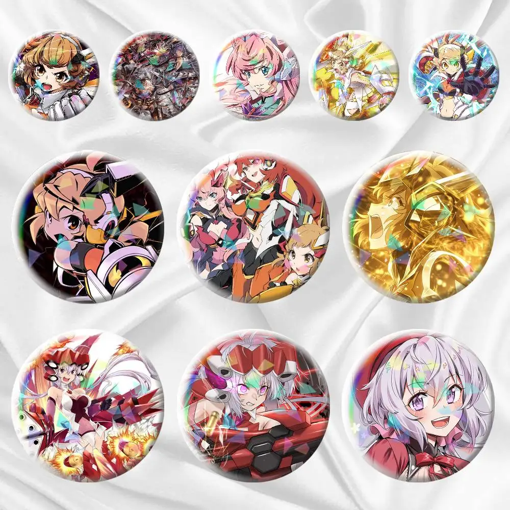

Symphogear Anime Girl 75mm 44mm 25mm Brooch Backpack Hat Pins Accessories Toys Badge