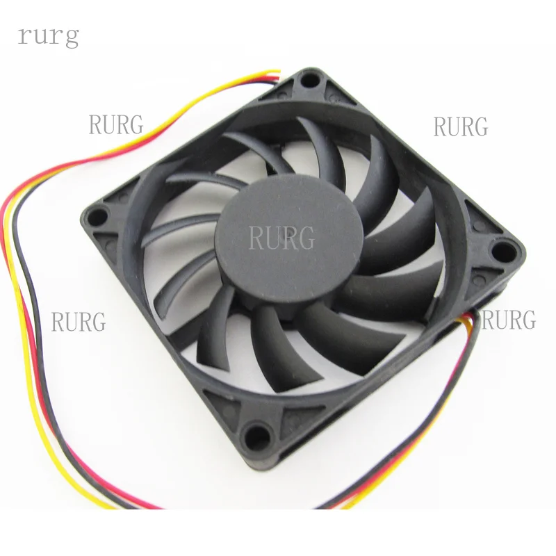 R+ 1-piece brushless DC cooling fan, 5V, 70mm x 70mm x 15mm, 70mm, 7015, 11 blades, 3-pin/3-wire