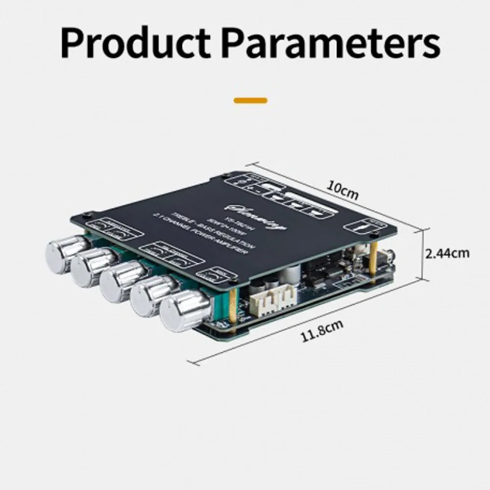 TB21H TPA3116 BT5.1 2.1 Channel Digital Amplifie Board 50W×2+100W Subwoofer DC12-24V AUX USB Multi Protections Amplifie Module
