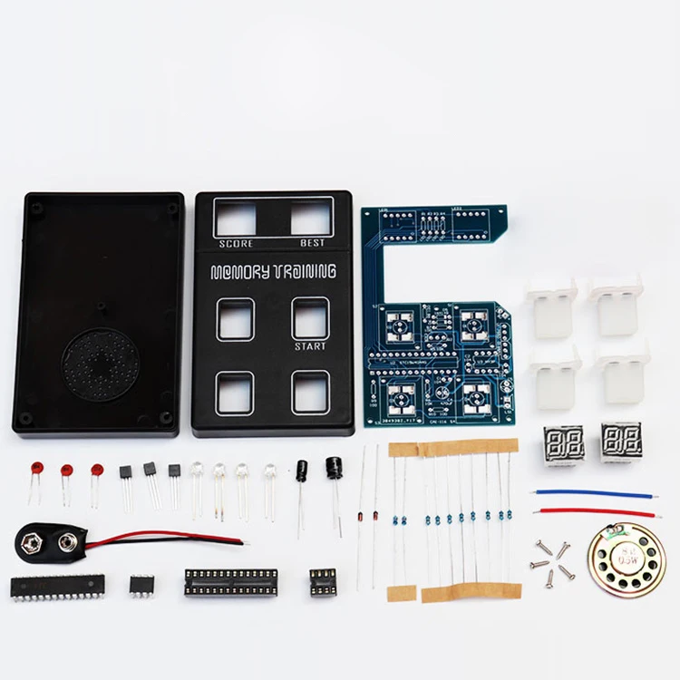 Consola de juegos de memoria divertida LED, piezas de producción de competición de entrenamiento de aprendizaje electrónico, Kit electrónico de bricolaje