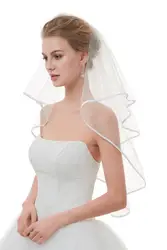 Einfache Kurze Tüll Hochzeit Schleier Mit Kamm Weiß Elfenbein Braut Schleier für Braut für Ehe Hochzeit Zubehör