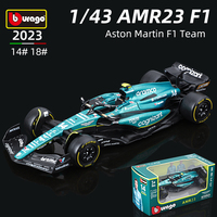 Bburago 1:43 Aston Martin AMR23 F1 Alloy Car Model Formula Racing Diecast Toy 14# Fernando Alonso 2023