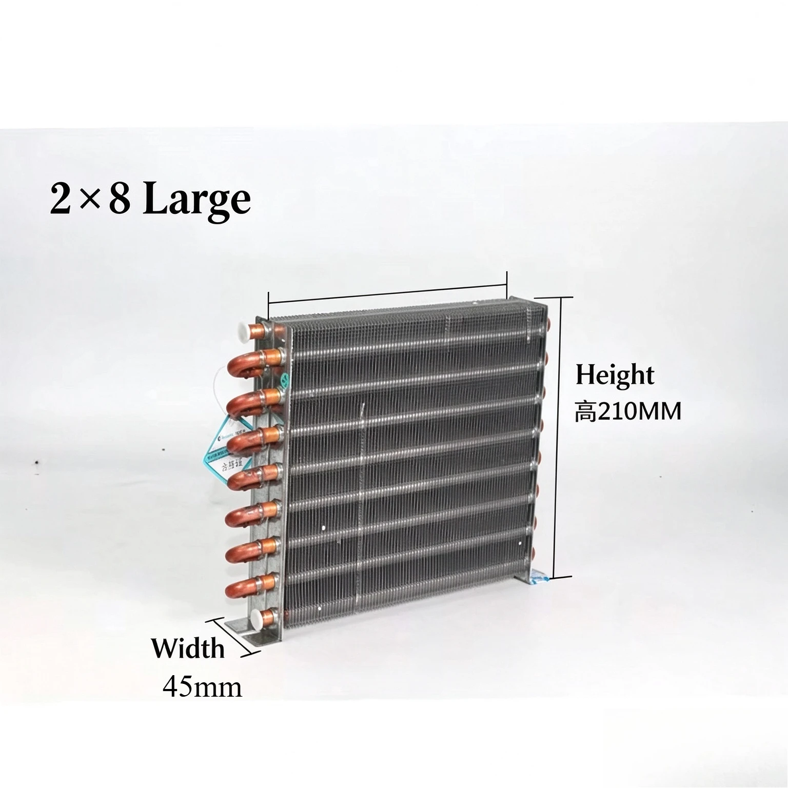 Water Cooled Copper Tube Aluminum Fin Condenser Refrigeration Cabinet DIY Air Conditioner Cooling Accessories
