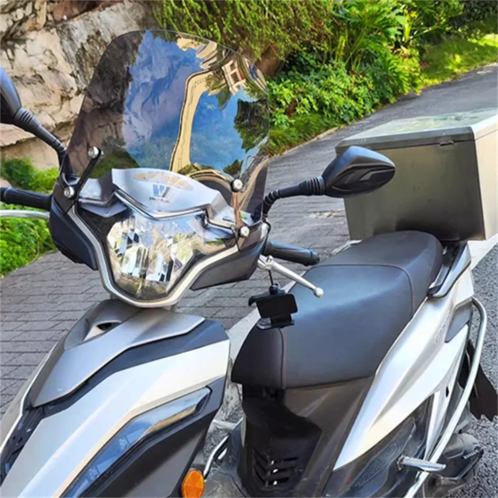 

windshield modification For Haojue USR125 with raised front windshield USR 125 Windshield With installation bracket