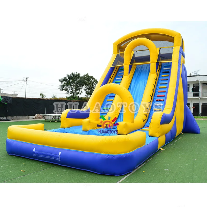 Commercial Grade 7m High Inflatable Water Slide with Pool for Sale