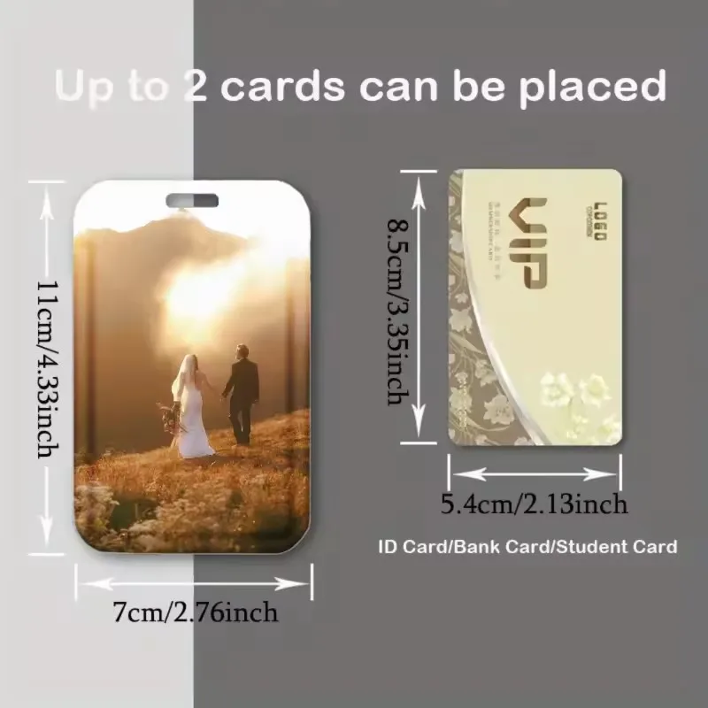 Customized Card Holder Photos Name Luggage Tags Vacation ID Cards Travel Wedding Decoration Gift Custom Double-Sided Luggage Tag