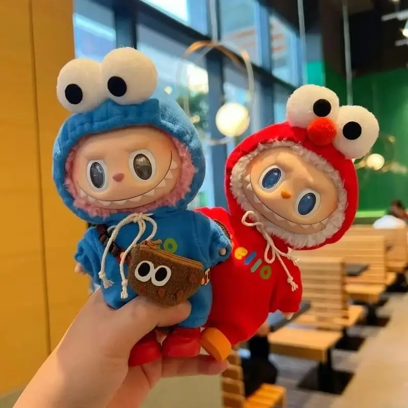 15cm Doll'S Clothes Outfit Accessories For Korea Kpop Exo Labubu Idol Dolls 10cm Cotton Doll Crawling Clothes Pull-Up Clothing