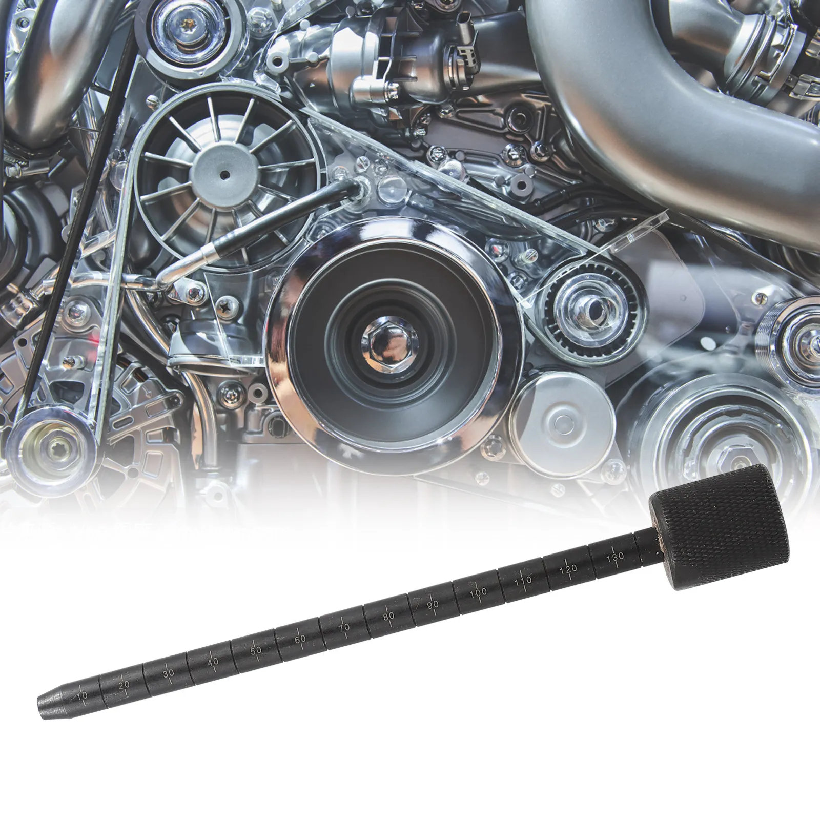 

1Pcs Professional Transmission Oil Pan Steel Black Resistant Precision Scale 0-130Mm for Vehicle Automatic