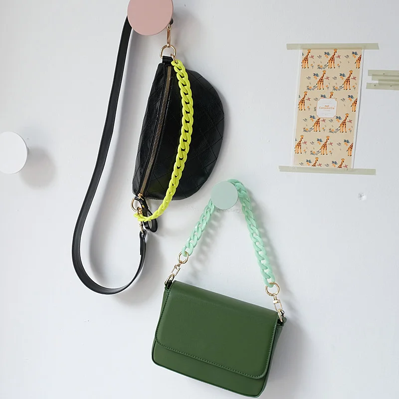 TINBERON Colorful Acrylic Resin Bag Strap for Shoulder Bags Handbag Handle Chain Strap Detachable Belts Straps Bag Accessories