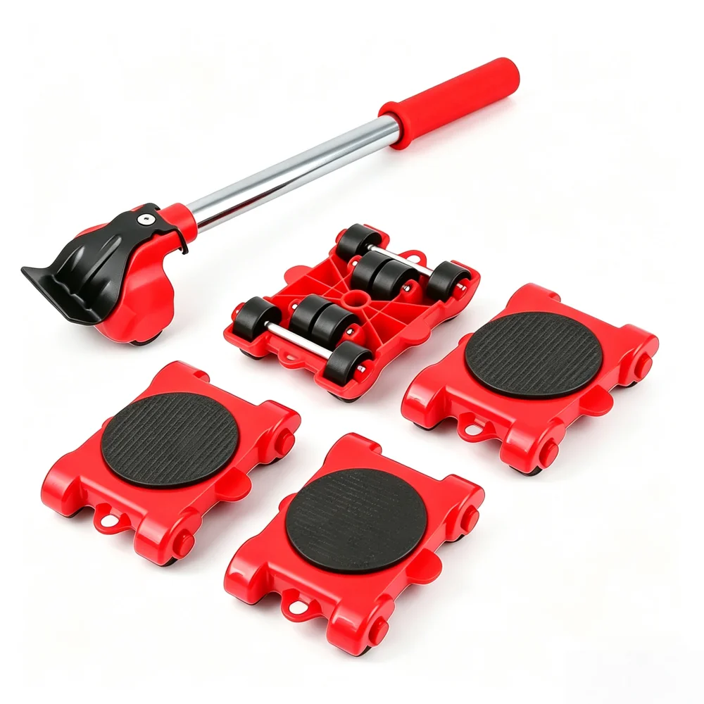 

Furniture Lift Mover Dolly Set, 360° Rotatable Caster Wheels for Furniture Legs Kitchen Appliances Heavy Moving Kit