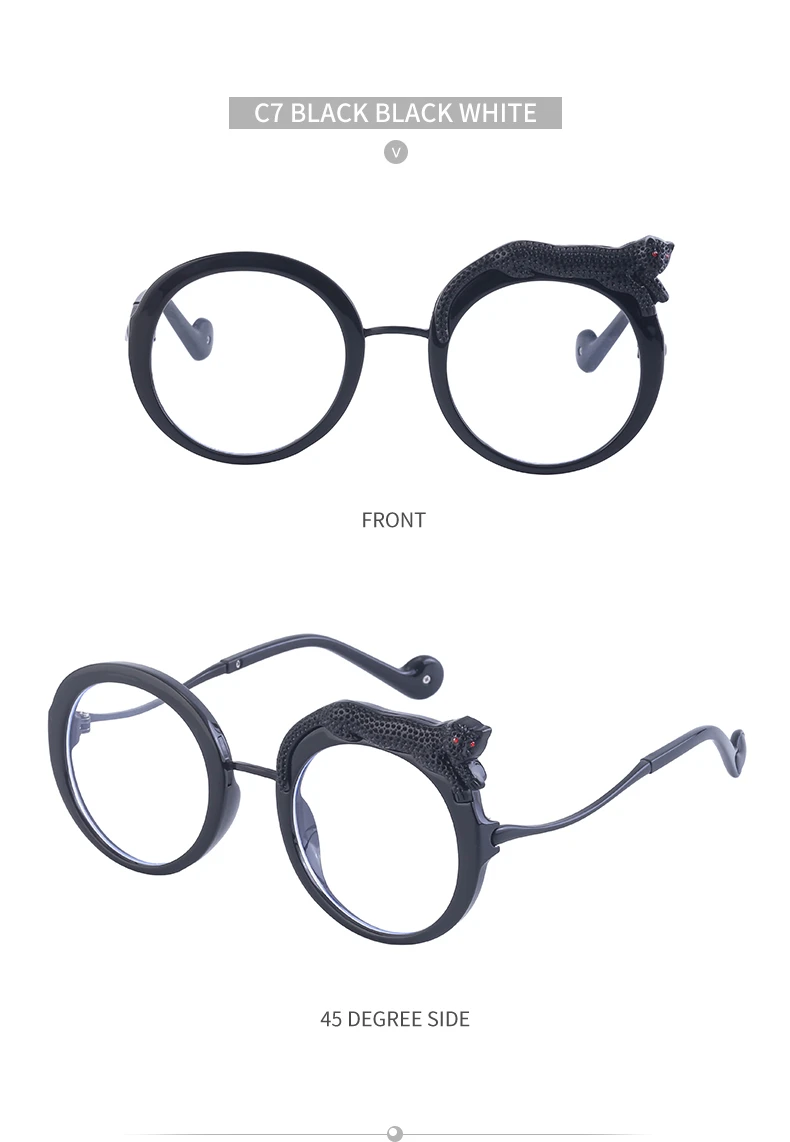Runde Steampunk Sonnenbrille Damen 2026 Mode Luxusmarke Retro Sonnenbrillen für Damen Computer Anti-Blaulicht-Brillen – Detail 15